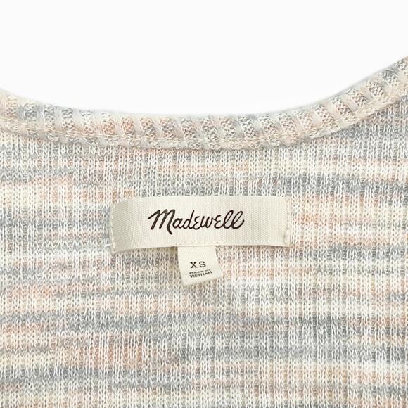 Madewell Cream Long Sleeve Wrap Top - Picture 5 of 6